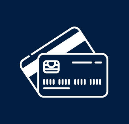 graphic of contactless credt, debit, and prepaid cards